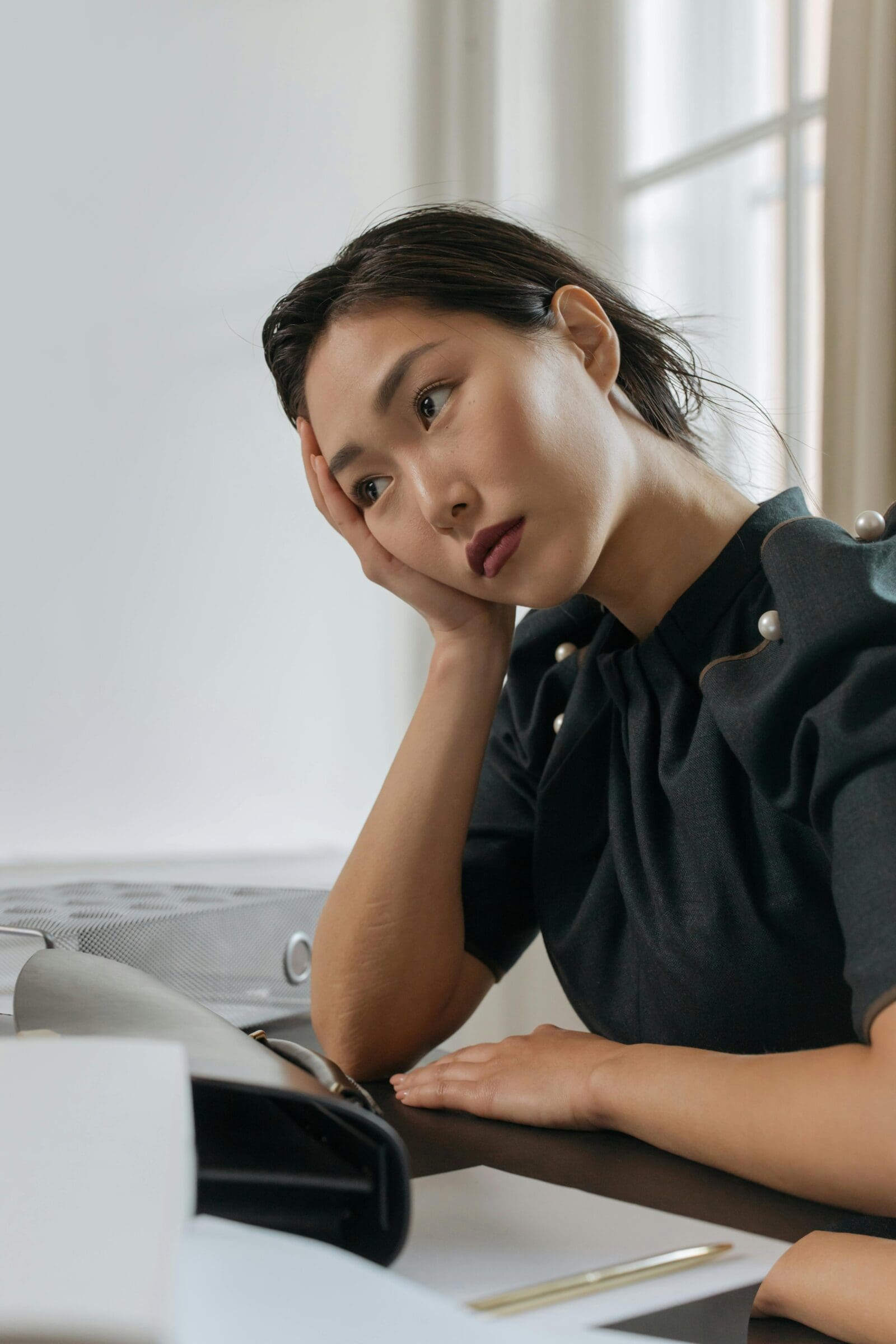 business women looking bored in a sales training