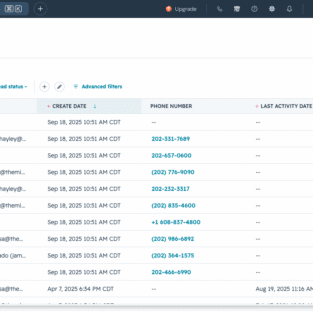 New hubspot CRM view