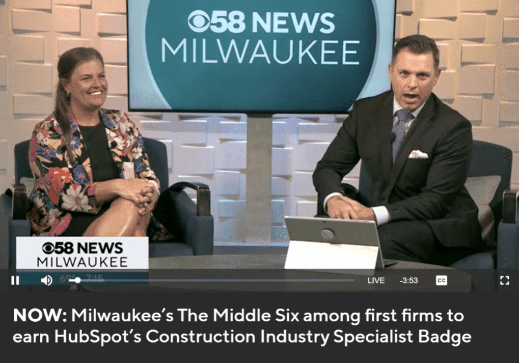 The Middle Six Earns HubSpot Construction Industry Specialist Badge &ndash; CBS 58